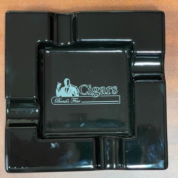 Bond's House Ceramic Ashtray Square Black